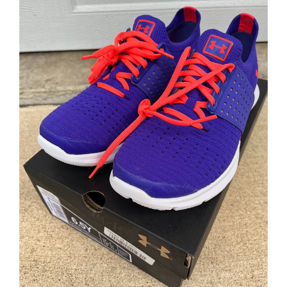 NEW Under Armour Slingwrap Running Shoes Mesh Athletic Sneakers 6.5 Youth
